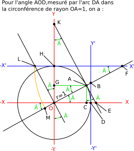 cercle trigonométrique